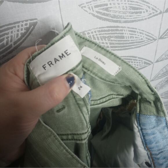 Frame Le Beau Jeans Two Tone Cropped - Picture 3 of 8